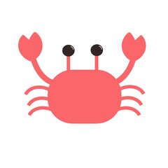 赤いカニのイラスト
