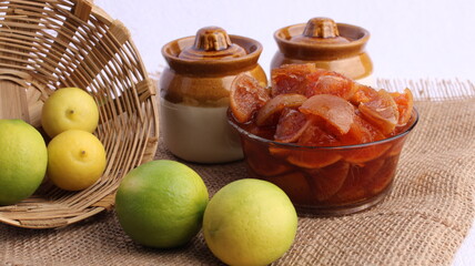 Indian lemon pickle commonly called as nimbu ka achaar