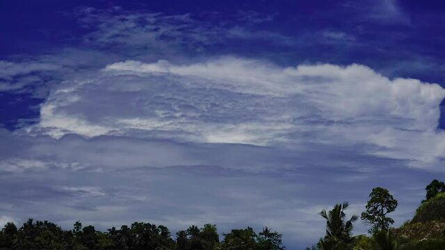 The Amazing Skyview Display With Unusual Cloud Formations In The Philippines - Time Lapse
