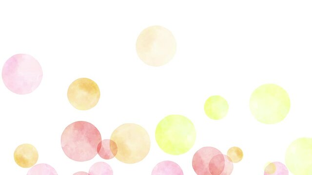 floating watercolor bubbles for background