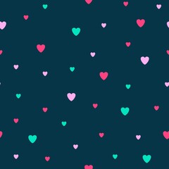seamless pattern hearts on pantone background.Valentine seamless pattern hearts.Happy Valentine's Day banner.hearts pattern for   web banner,placard,billboard,fabrics,clothing,website,postcards,