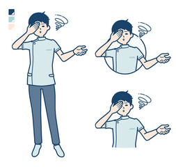 simple nurse man_Discouraged