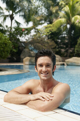 Man standing in the pool