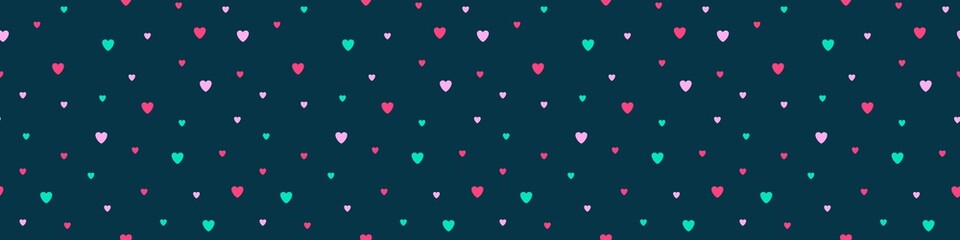 long horizontal web banner pattern hearts for february 14. hearts pattern for web page.creative and hearts brackdrop great for valentine's day,mother day or romantic fabrics, banner, postcards,cards