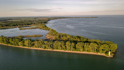 Old Lighthouse over Lake