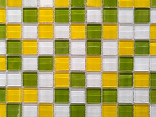 The wall or the floor are decorated with colorful of tiles.