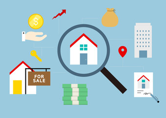 Real estate investment vector illustration.