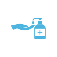 hand sanitizer bottle icon flat vector logo design trendy