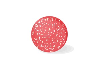 Rose coconut,Nariyal laddu Indian Sweets or Mithai Food Vector