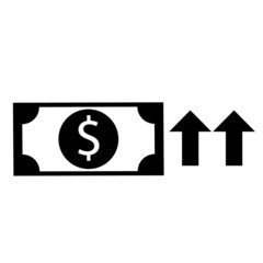 The Increase  Exchange Rate of Money Icon/ Symbol , Vector Design For Business, Graphic Resource, and Design