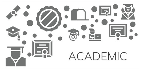 academic icon set