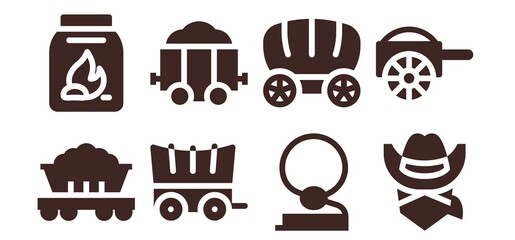 wagon icon set