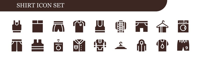 shirt icon set