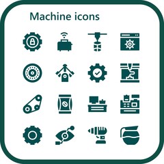 machine icon set