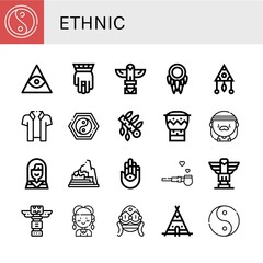 ethnic icon set