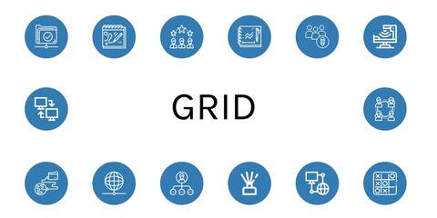Set of grid icons