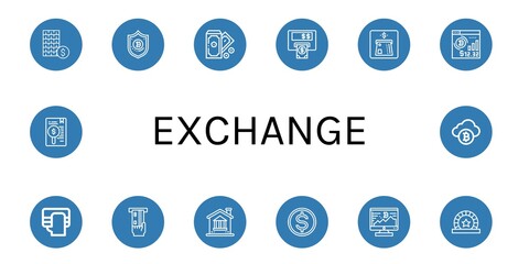 exchange icon set