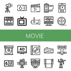 Set of movie icons