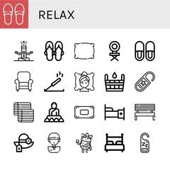 relax icon set