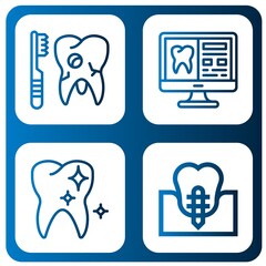 Set of tooth icons