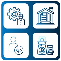 ideas simple icons set