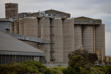 Grain storage facility and warehouse buildings