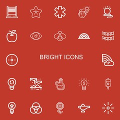 Editable 22 bright icons for web and mobile