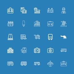 Editable 25 trip icons for web and mobile