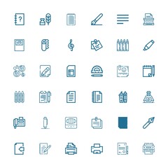 Editable 36 write icons for web and mobile