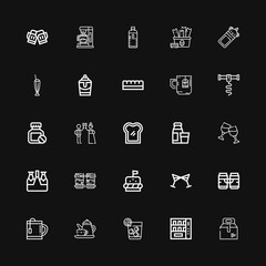 Editable 25 beverage icons for web and mobile