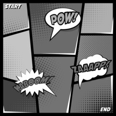 Comic strip template vector mock up