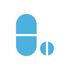 Pill prescription icon vector logo design trendy