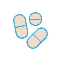 Pill prescription icon vector logo design trendy
