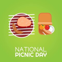 National Picnic Day Vector Illustration