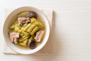 Bitter gourd with pork spare rib soup