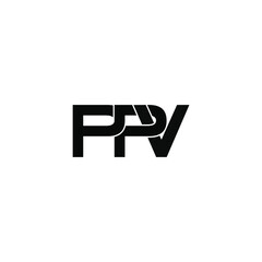 ppv letter original monogram logo design