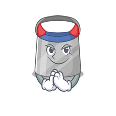 Obraz premium Face shield clothed as devil cartoon character design concept