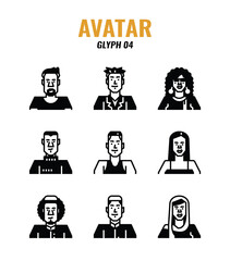 Avatar glyphe icons 04.