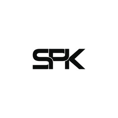 spk letter original monogram logo design