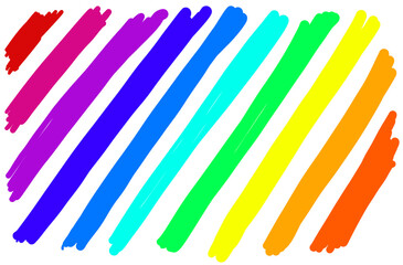 Minimalistic design with color gradients. Rainbow shades palette. Rainbow color gradations