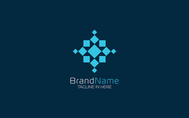 Square logo forming with simple and modern style