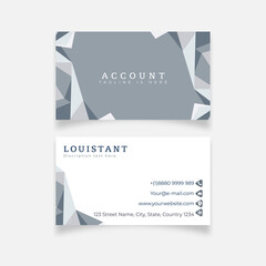 Fototapeta premium Polygonal grey abstract design business card template