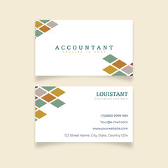 Fototapeta premium Minimalist colorul polygonal abstract design business card template