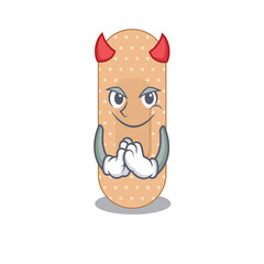 Standard bandage clothed as devil cartoon character design on Halloween night