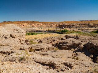 Beautiful nature landscape around Bluff Trail of Lake Mead