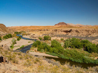 Beautiful nature landscape around Bluff Trail of Lake Mead