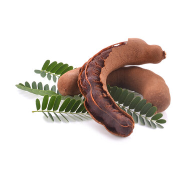 Sweet tamarind placed on a white background with clipping paths