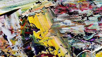 Colorful abstract background wallpaper. Modern motif visual art.  Mixtures of oil paint. Trendy...