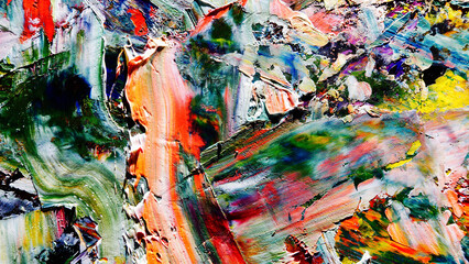 Colorful abstract background wallpaper. Modern motif visual art.  Mixtures of oil paint. Trendy...