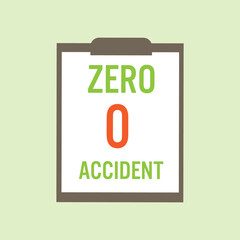 zero accident sign, safety first, vector illustrator